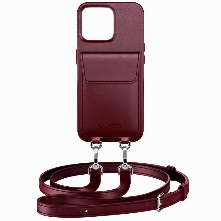 Phone Necklace+ «Red Wine» (bordeaux red)