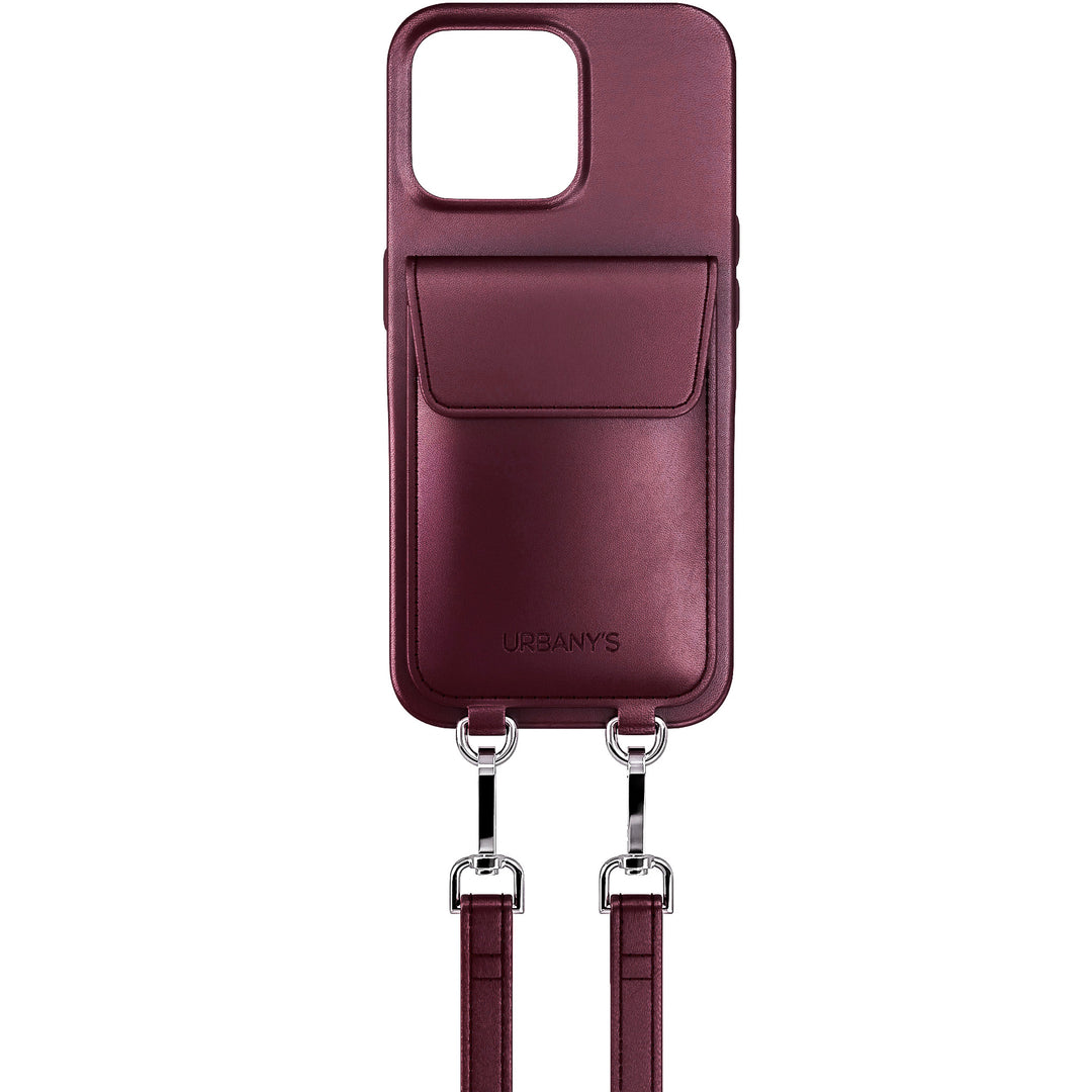 Phone Necklace+ «Red Wine» (bordeaux red)