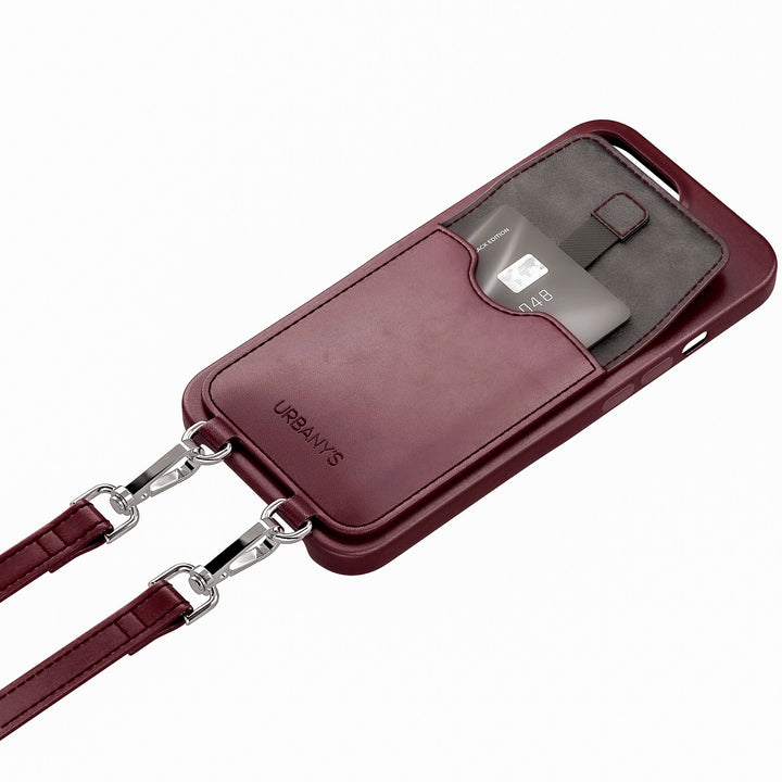 Phone Necklace+ «Red Wine» (bordeaux red)